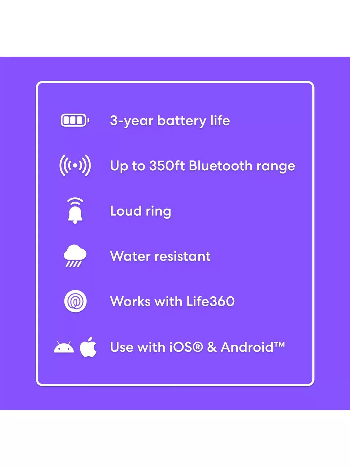 Life360 Bluetooth tracker pack of 4 black, imported from the UK