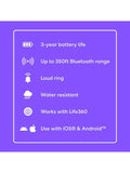 Life360 Bluetooth tracker pack of 4 black, imported from the UK