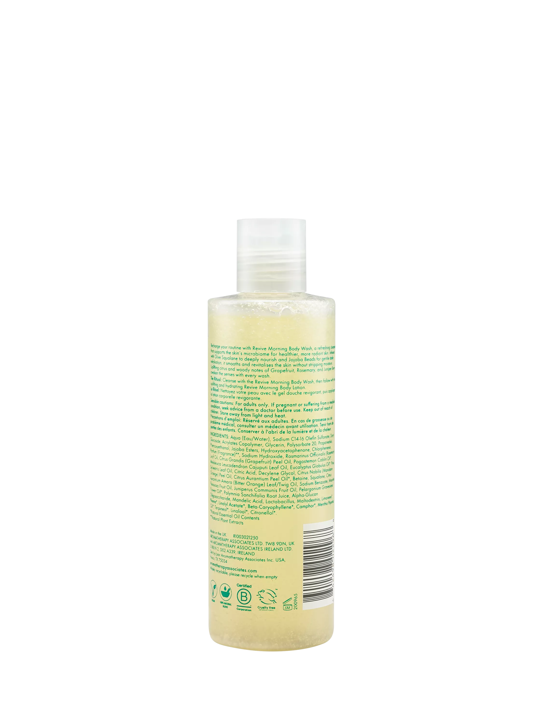 Aromatherapy Associates Revive Morning body wash 250ml, imported from the UK
