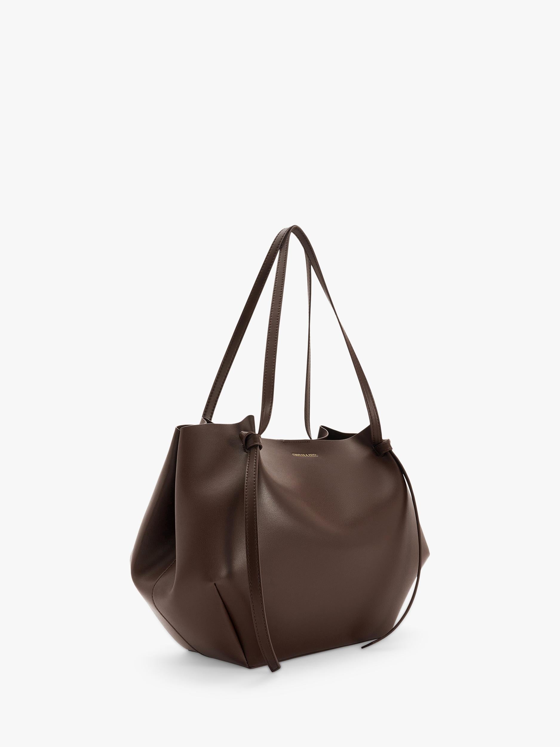 CHARLES & KEITH Calla XL magnetic closure tote bag, UK version