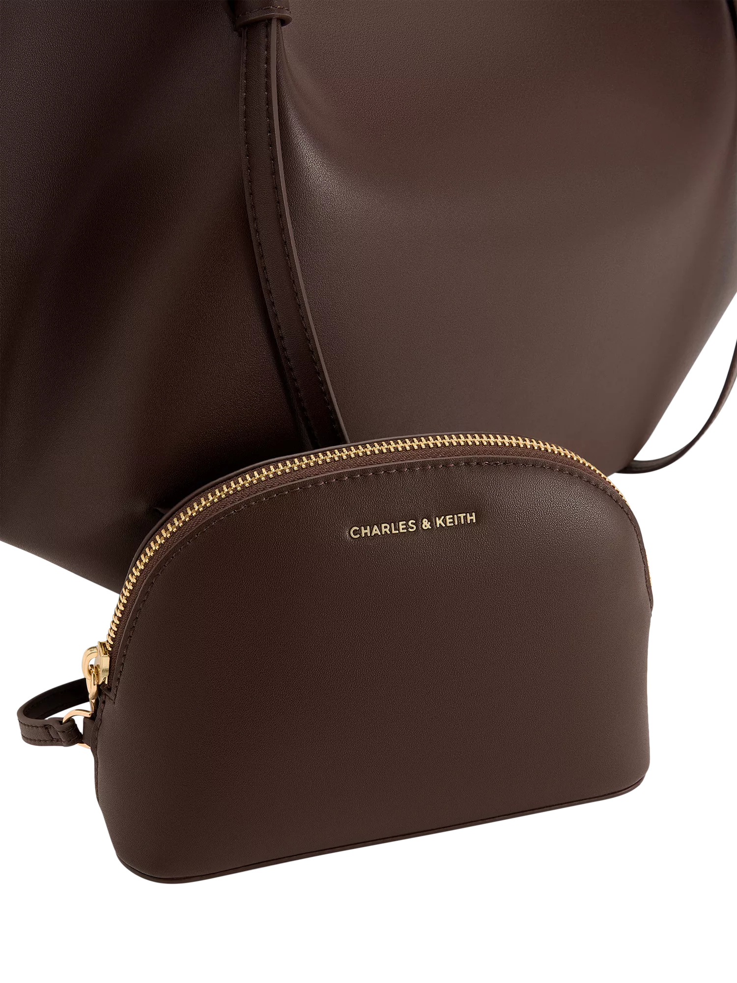 CHARLES & KEITH Calla XL magnetic closure tote bag, UK version
