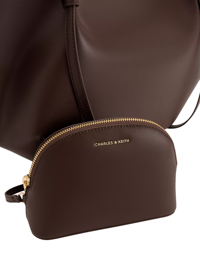 CHARLES & KEITH Calla XL magnetic closure tote bag, UK version