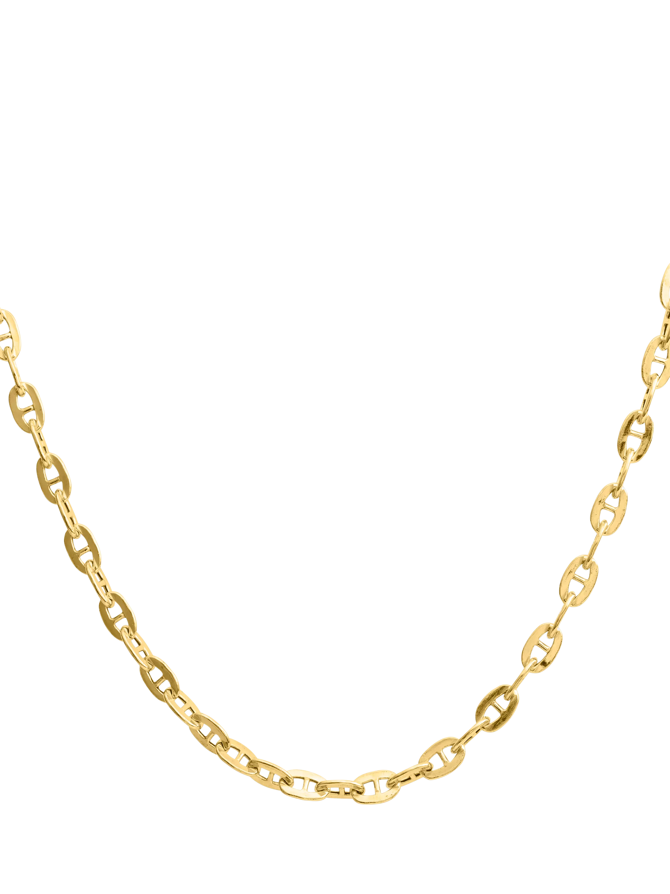 LARNAUTI T-Bar necklace yellow gold 45cm chain, UK version