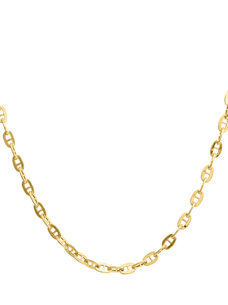 LARNAUTI T-Bar necklace yellow gold 45cm chain, UK version