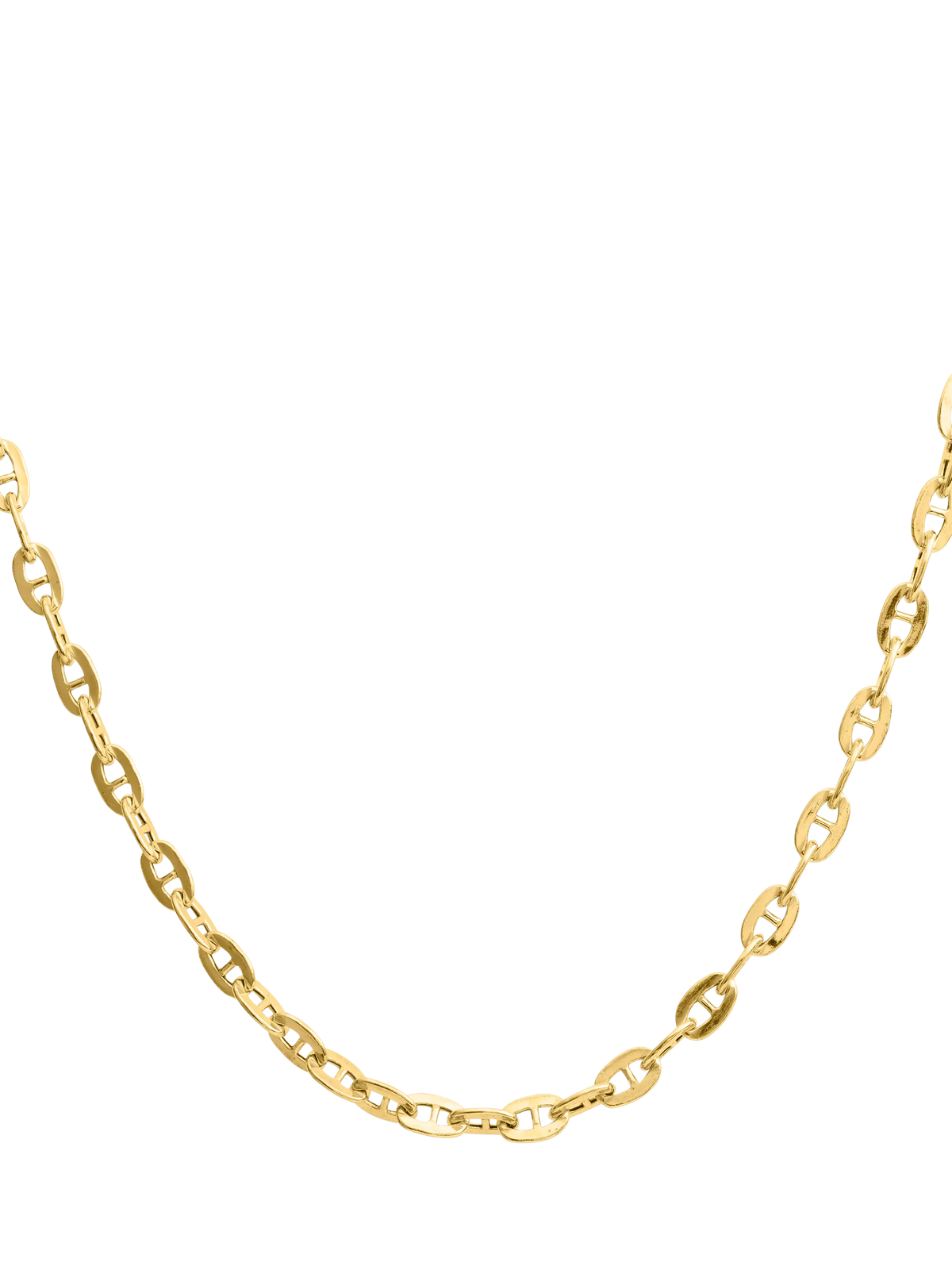 LARNAUTI T-Bar necklace yellow gold 45cm chain, UK version
