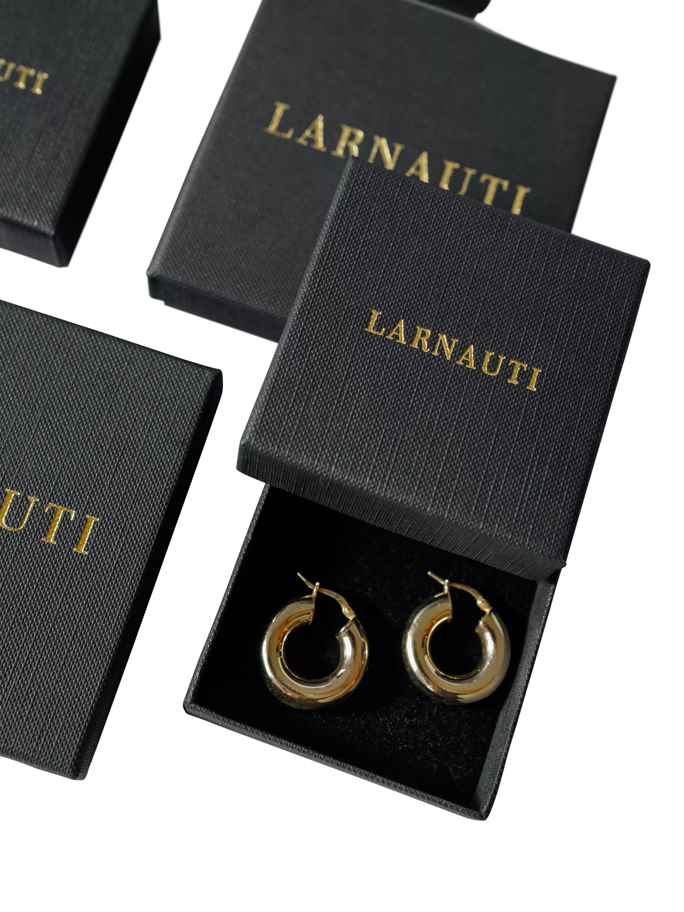 LARNAUTI T-Bar necklace yellow gold 45cm chain, UK version