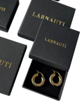 LARNAUTI cubic zirconia lozenge pendant necklace yellow gold, imported from the UK