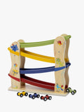 Tiny Love wooden race car ramp with 4 cars (British brand)