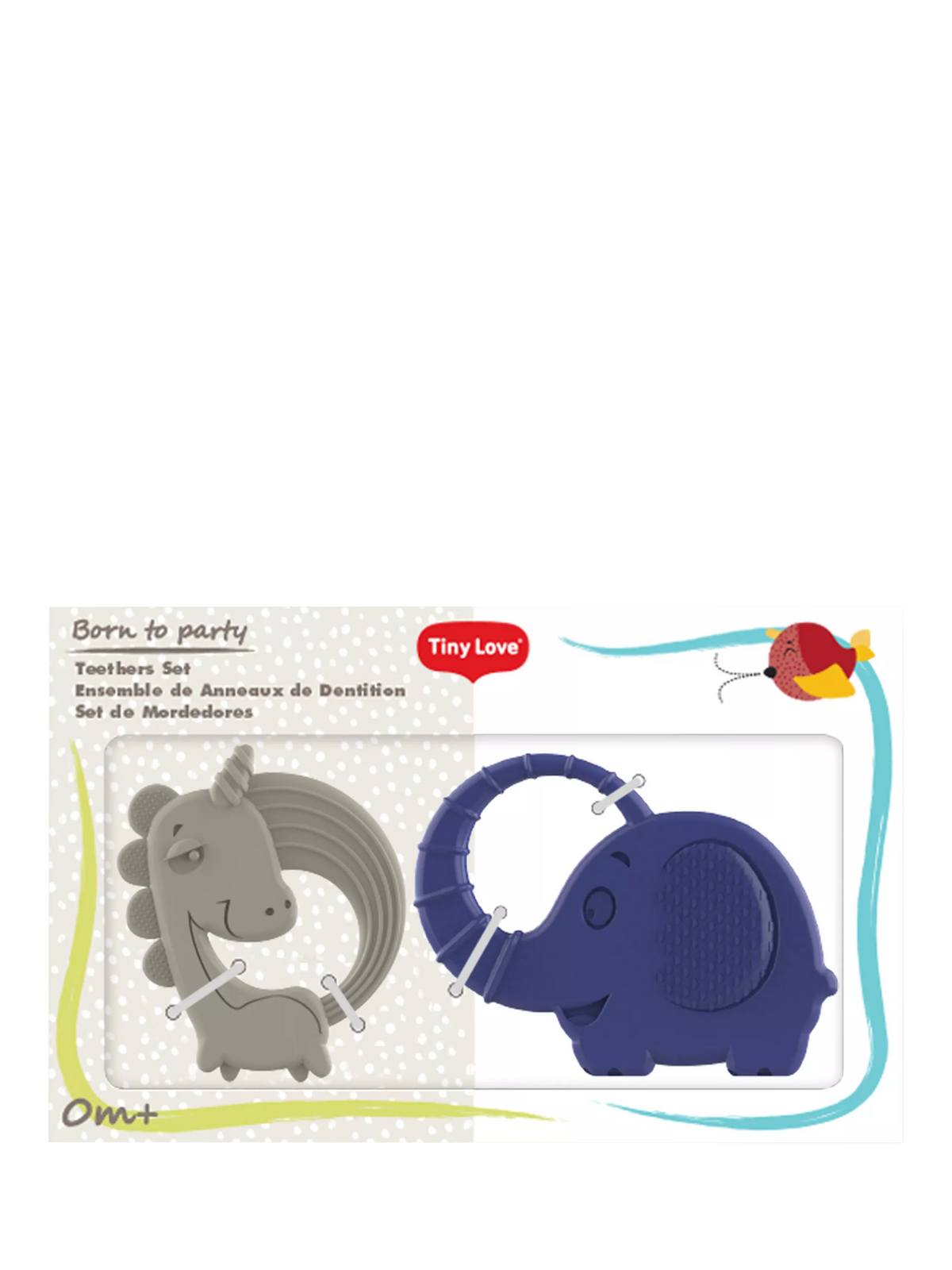 Tiny Love teether set elephant and unicorn (British brand)