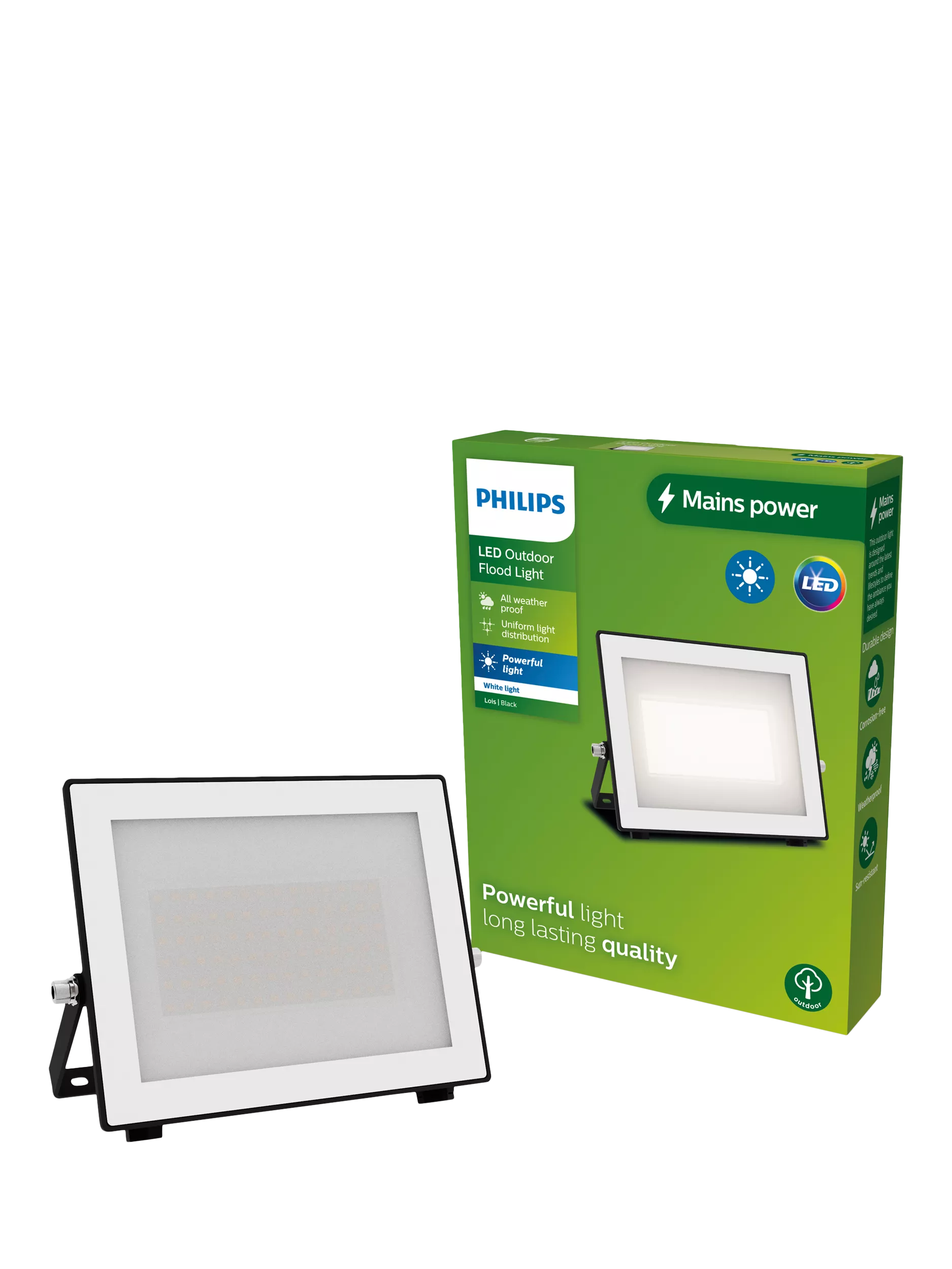 Philips outdoor flood light 50W LED black (British brand)