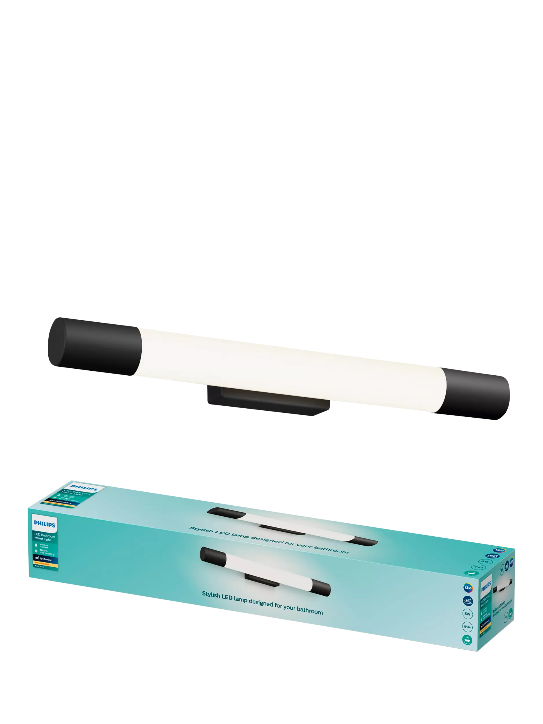 Philips LED mirror light black - British product