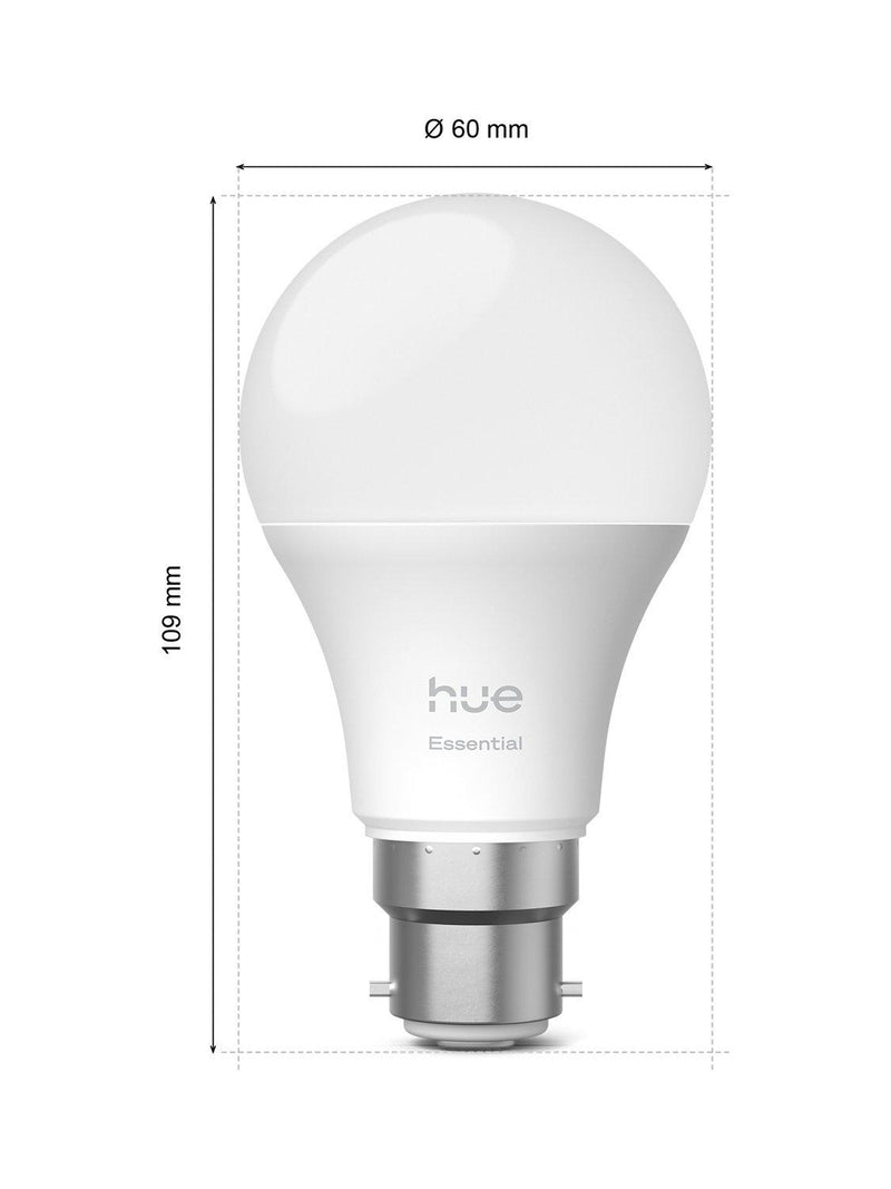 Philips Hue Essential smart bulb B22 8W 2-pack, UK version