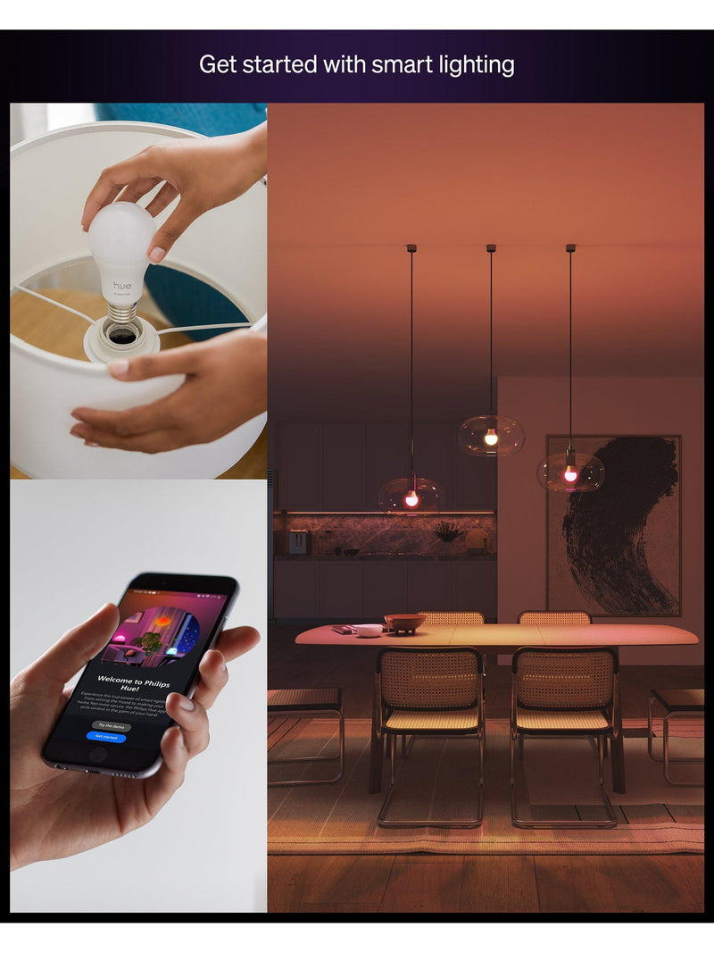 Philips Hue White & Colour Ambiance Essential E27 8W smart bulb, UK version