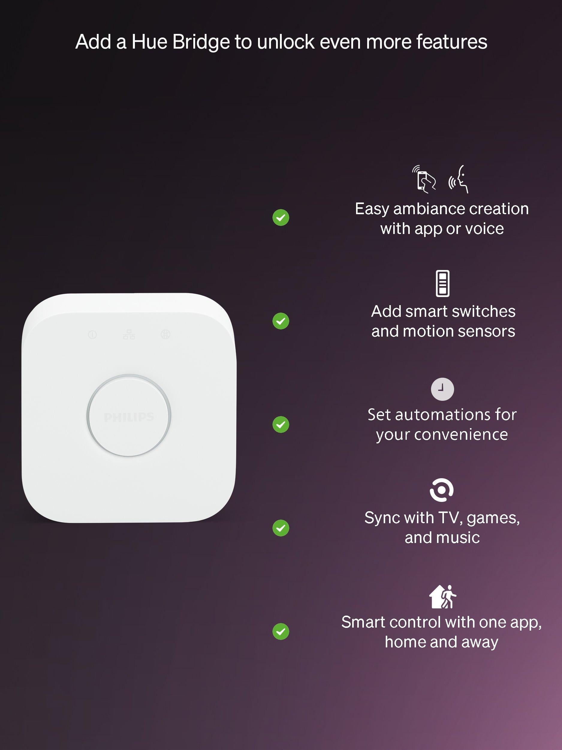 Philips Hue White & Colour Ambiance Essential E27 8W smart bulb, UK version
