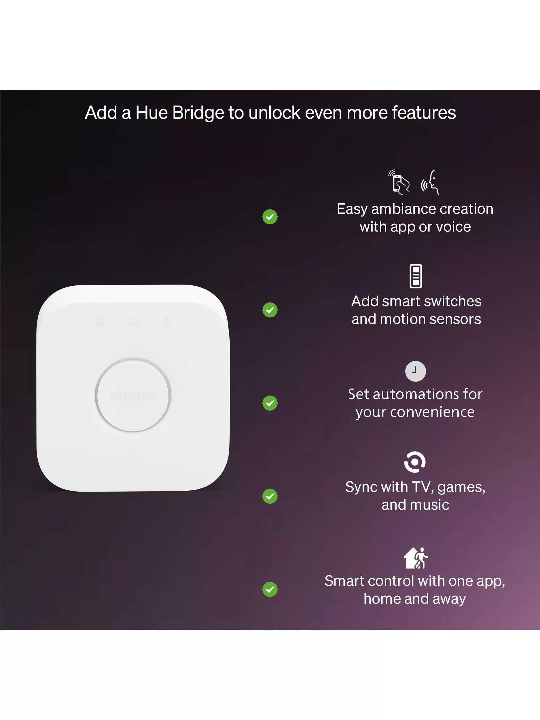 Philips Hue White & Colour Ambiance smart bulb pack of 2, UK version