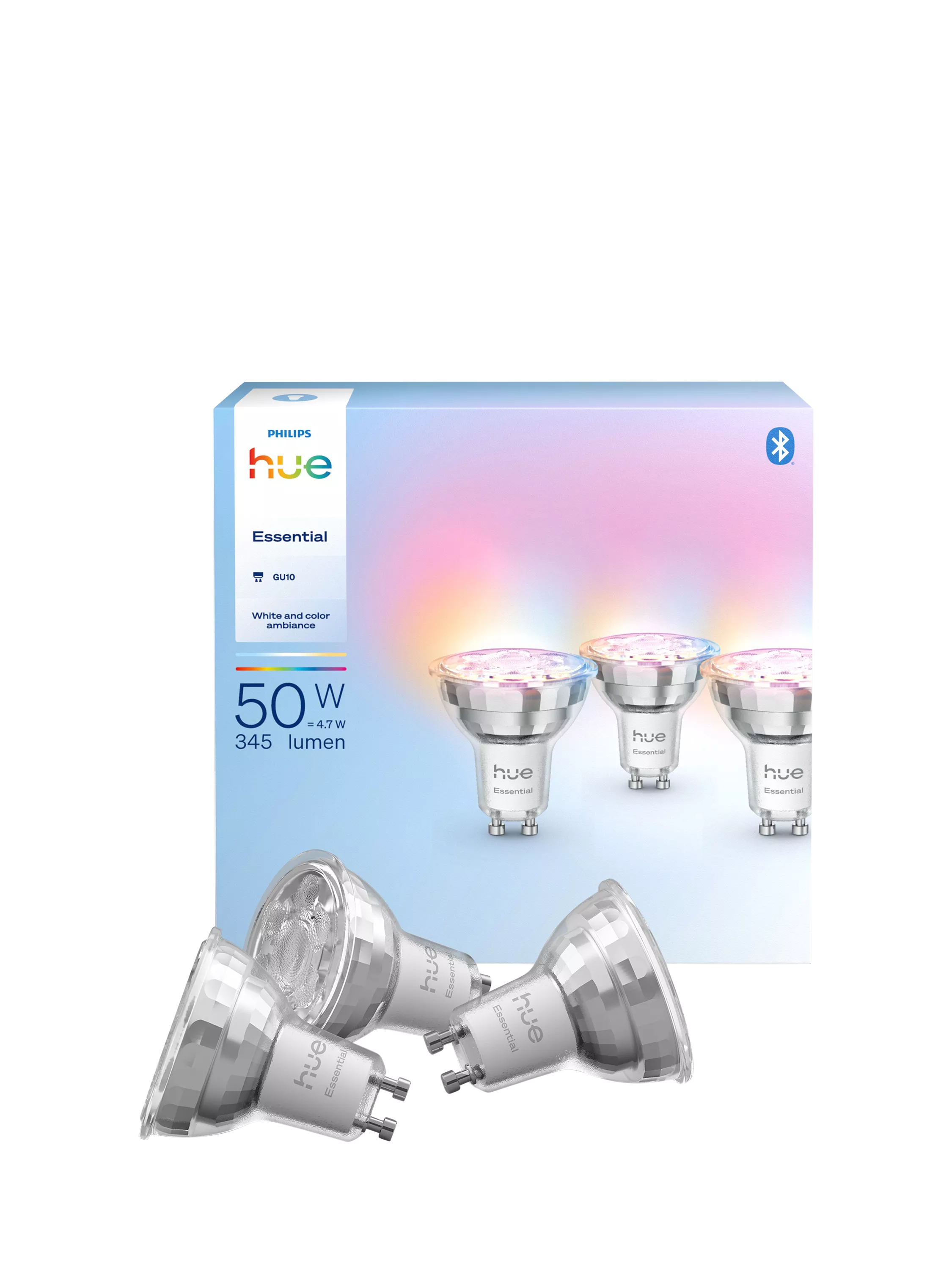 Philips Hue White & Colour Ambiance GU10 smart bulb pack of 3 - British product
