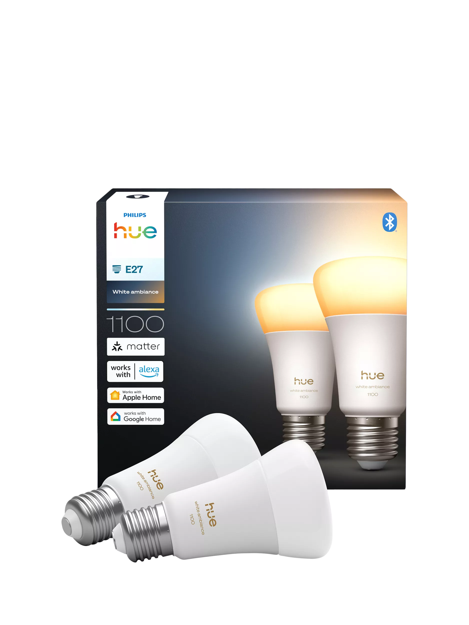 Philips Hue White Ambiance 1100 E27 smart bulb pack (British brand)