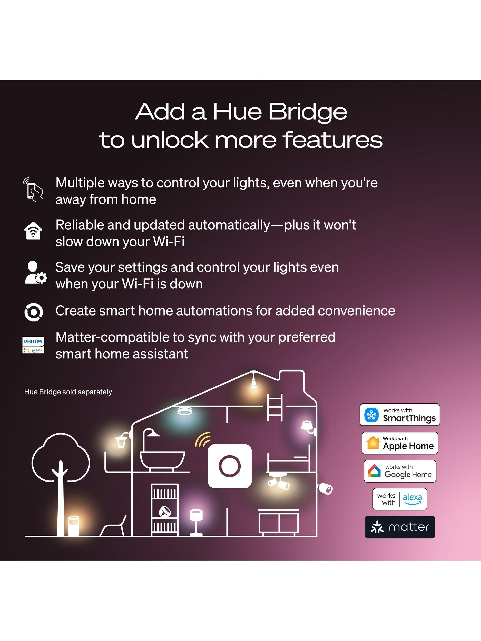 Philips Hue White Ambiance 1100 E27 smart bulb pack (British brand)