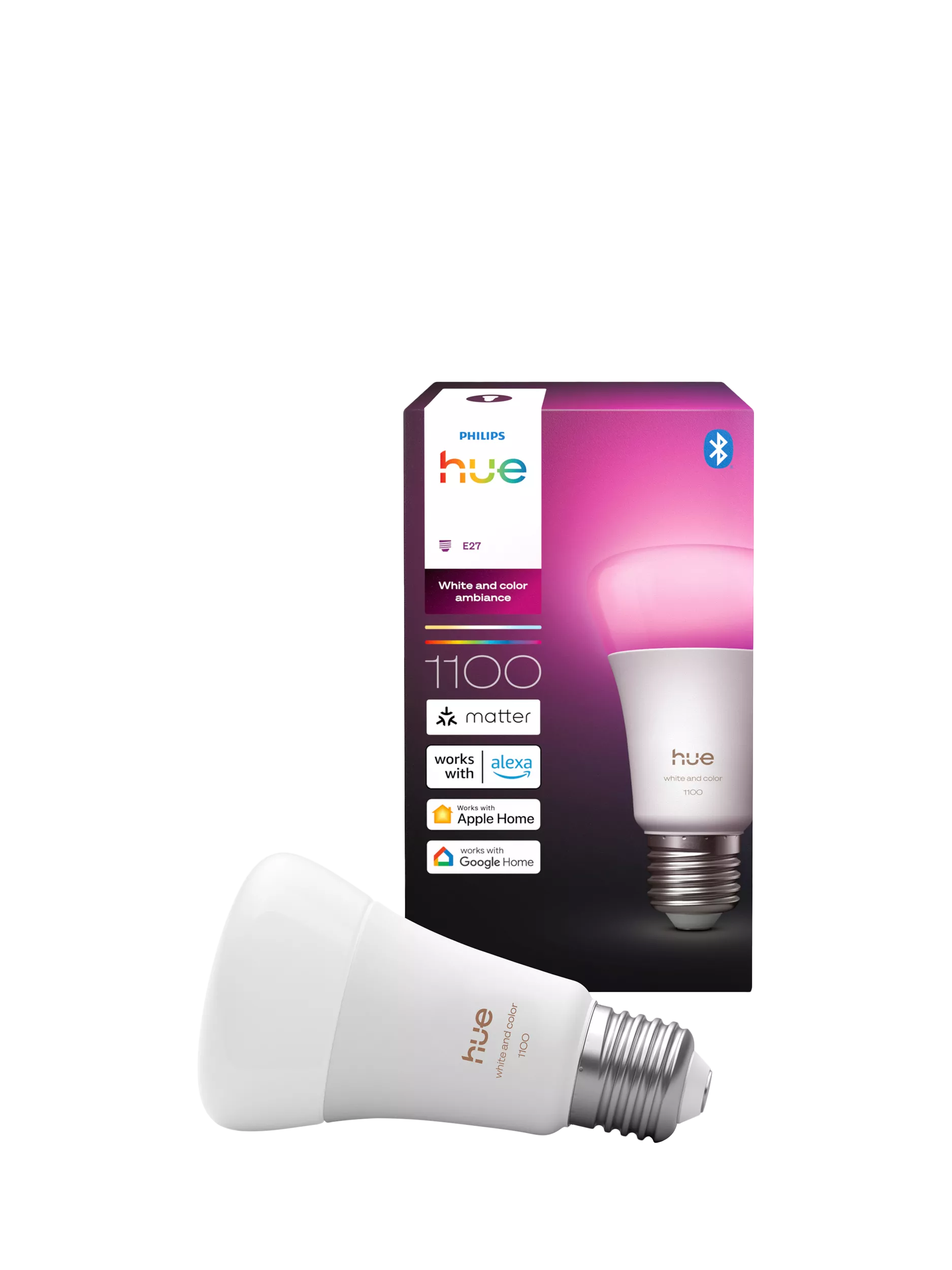 Philips Hue White and Colour Ambiance 1100 smart bulb E27, UK version