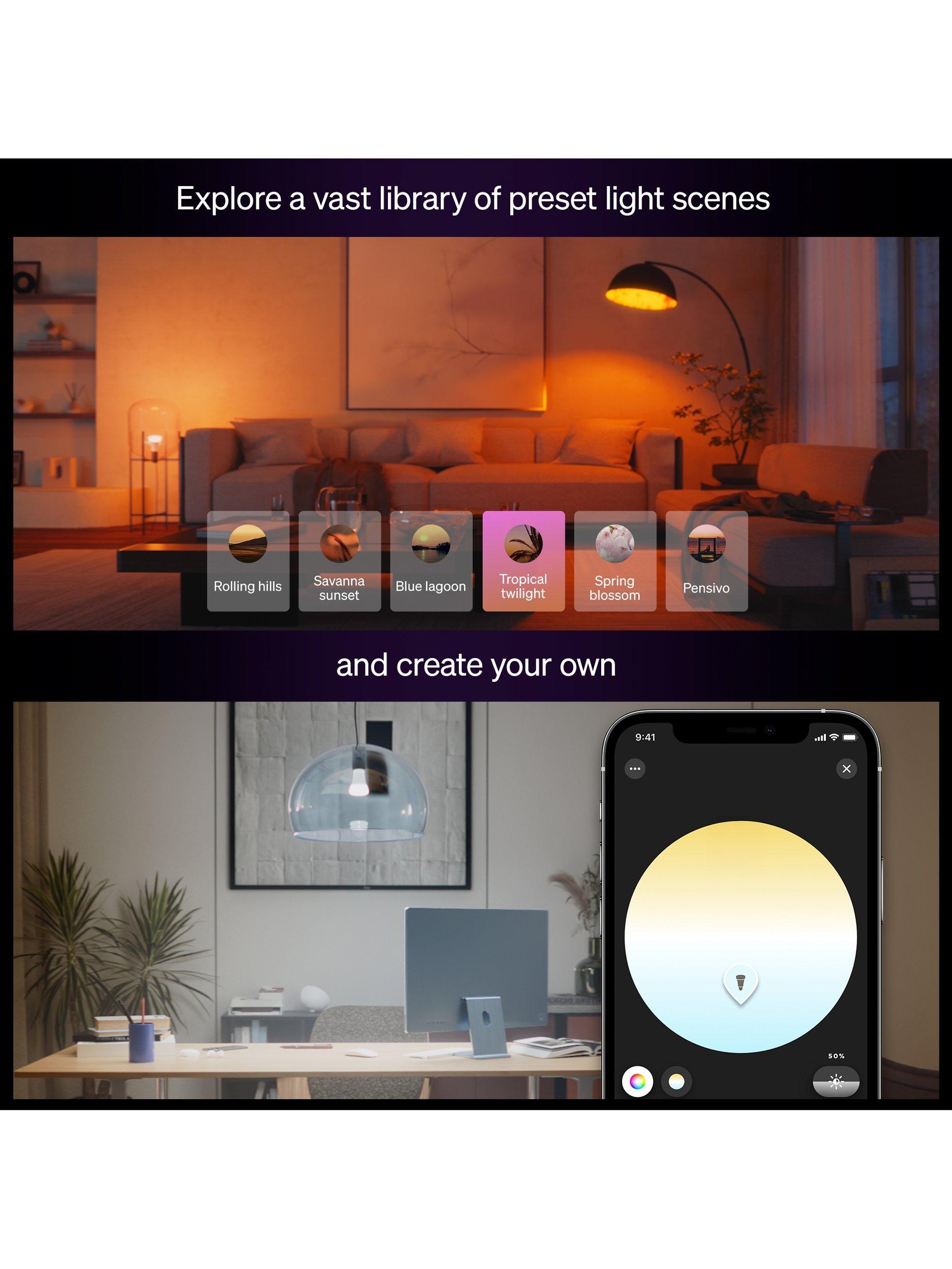 Philips Hue White and Colour Ambiance 1100 smart bulb E27, UK version