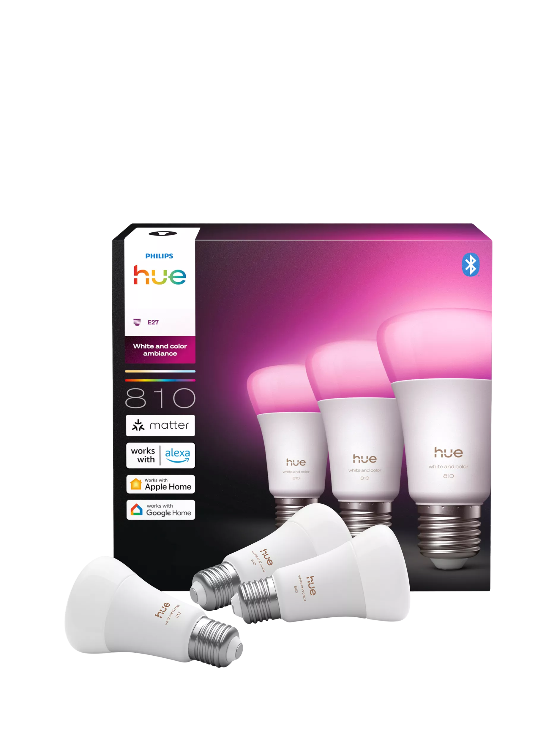 Philips Hue smart bulb colour changing pack of 3 - British product
