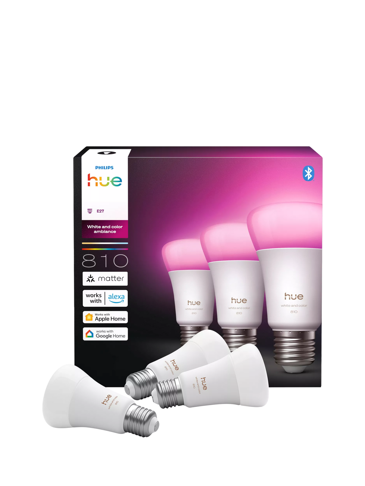 Philips Hue smart bulb colour changing pack of 3 - British product