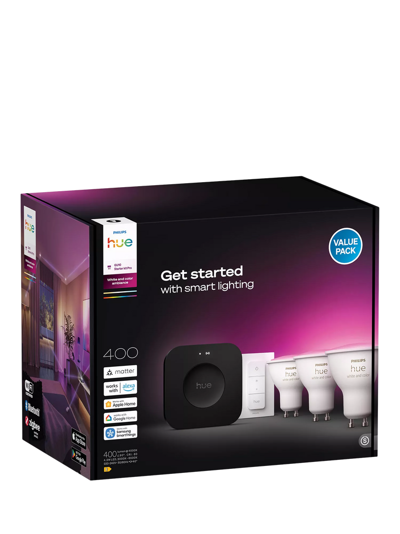 Philips Hue smart GU10 starter kit, imported from the UK