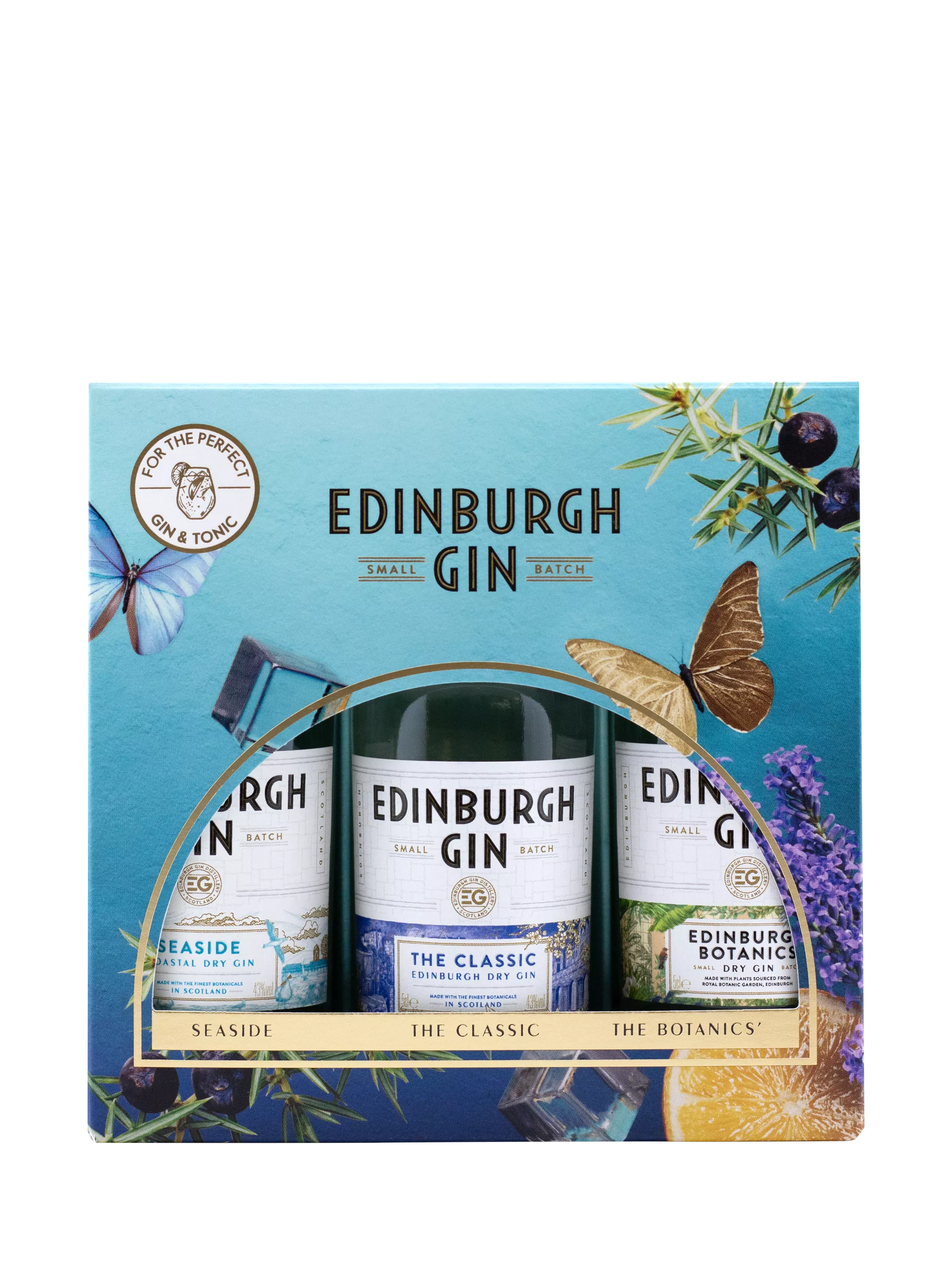 Edinburgh Gin miniature gift set 3x5cl, UK version