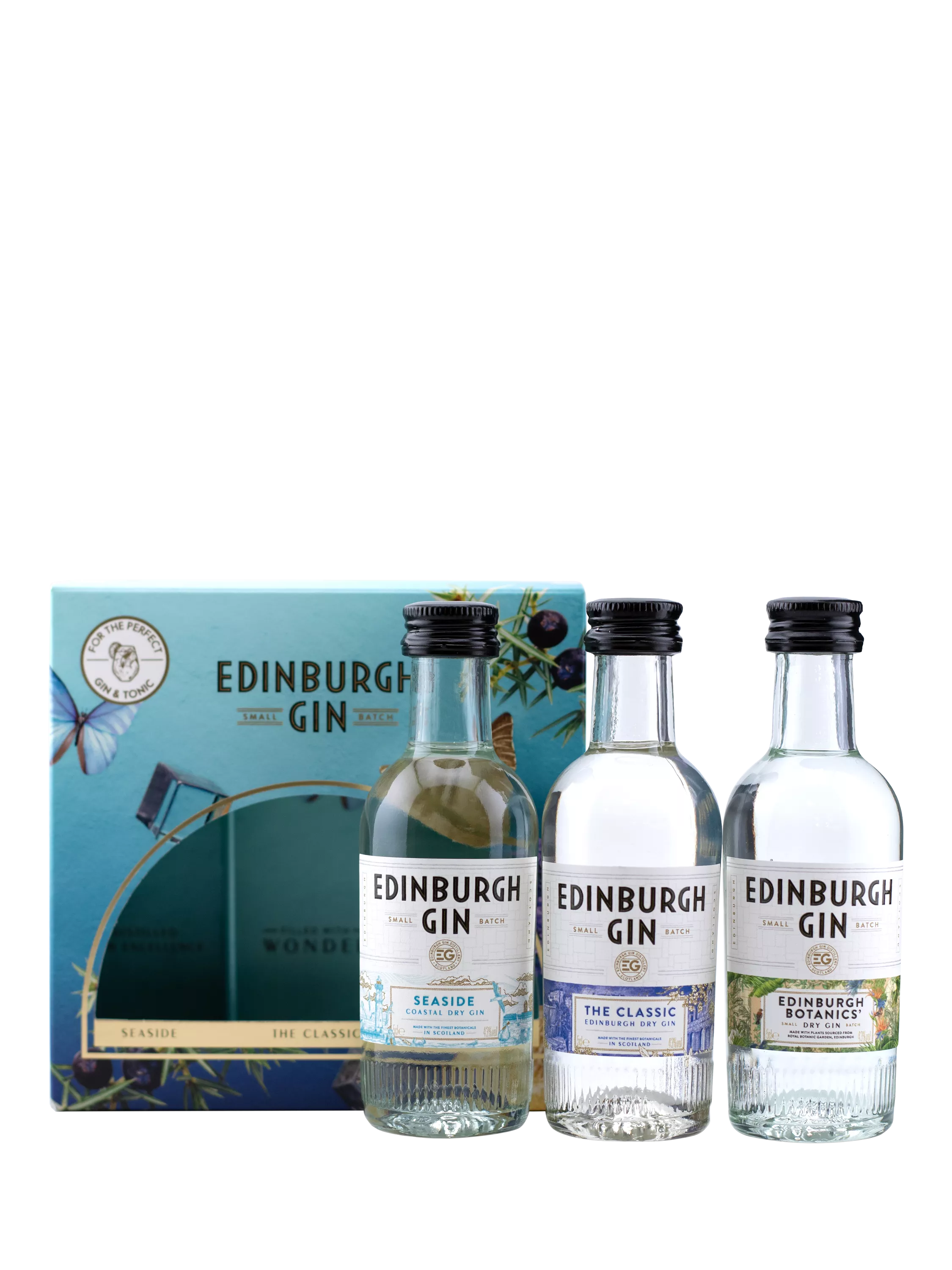 Edinburgh Gin miniature gift set 3x5cl, UK version