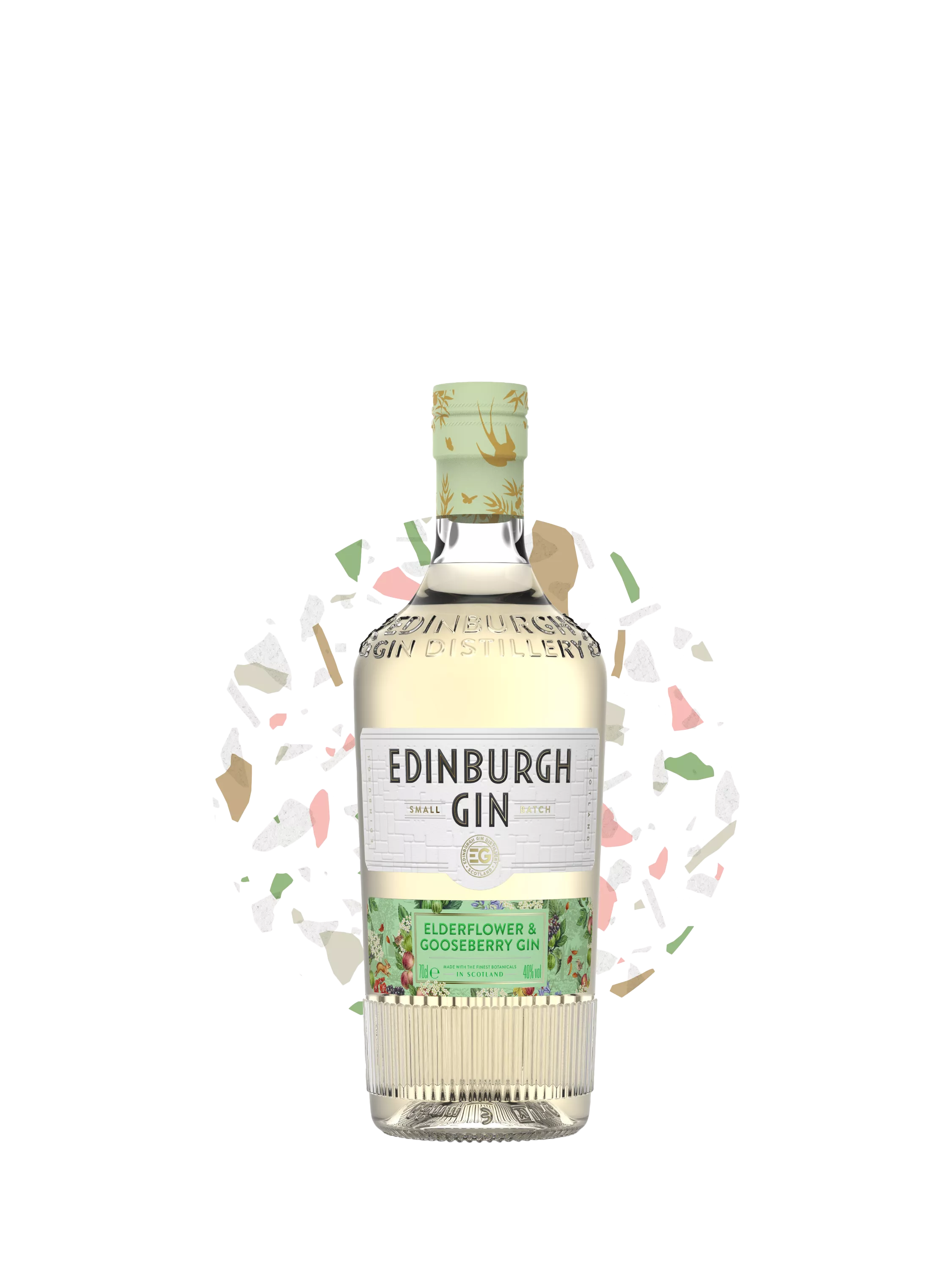 Edinburgh Gin Elderflower Gooseberry gin 70cl, imported from the UK