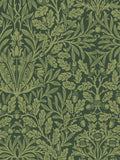 William Morris At Home Acorn Garden wallpaper design with detailed acorns and flowers (British brand)
