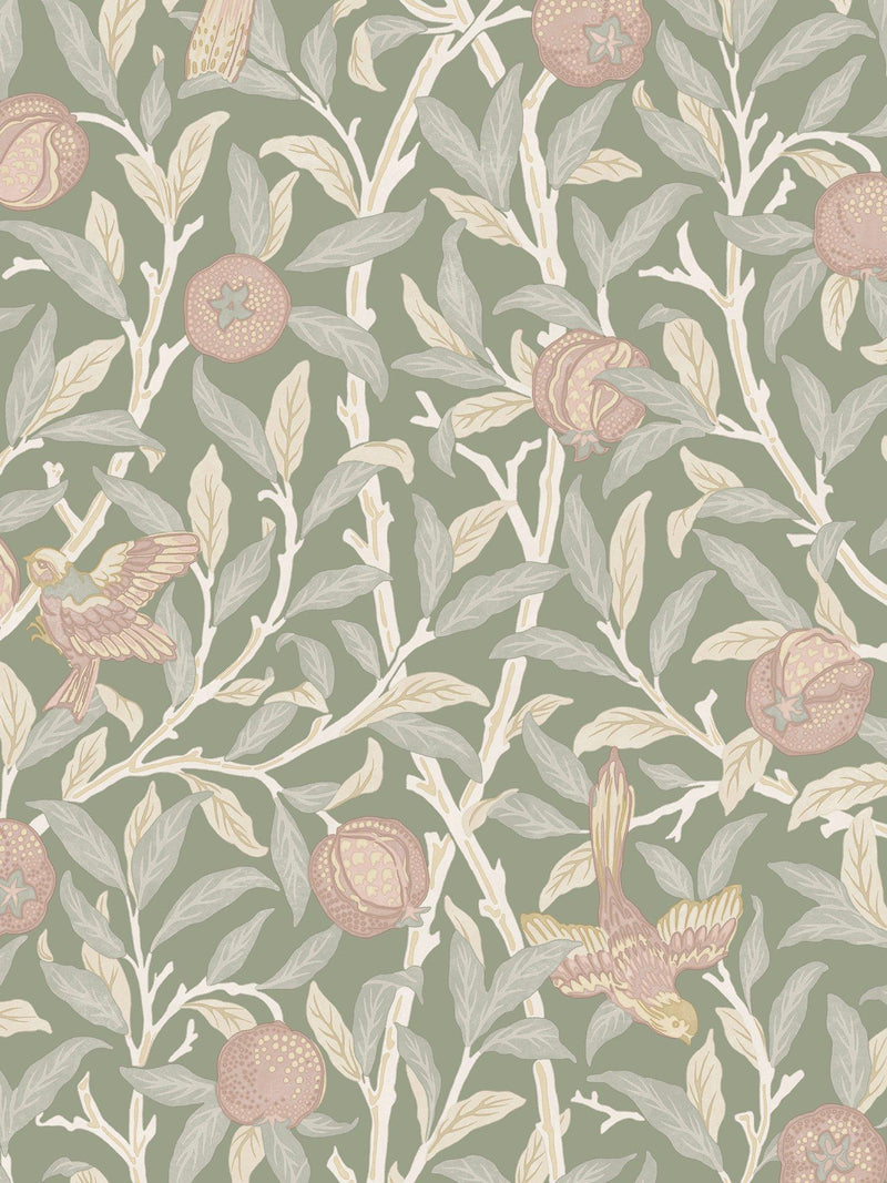 William Morris Bird & Pomegranate Wallpaper (British brand)