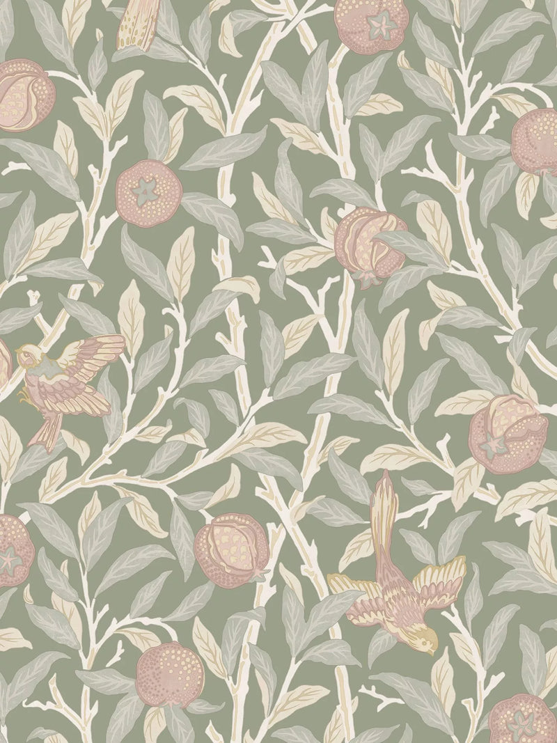 William Morris Bird & Pomegranate Wallpaper (British brand)