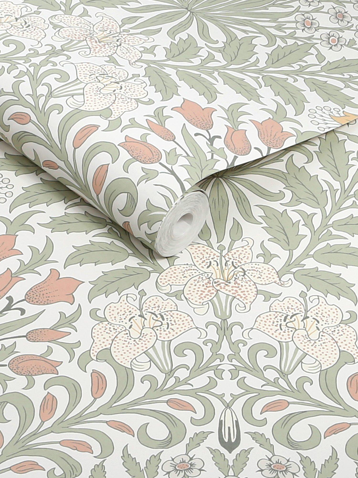 William Morris Garden pattern wallpaper with foliage and flowers (British brand)