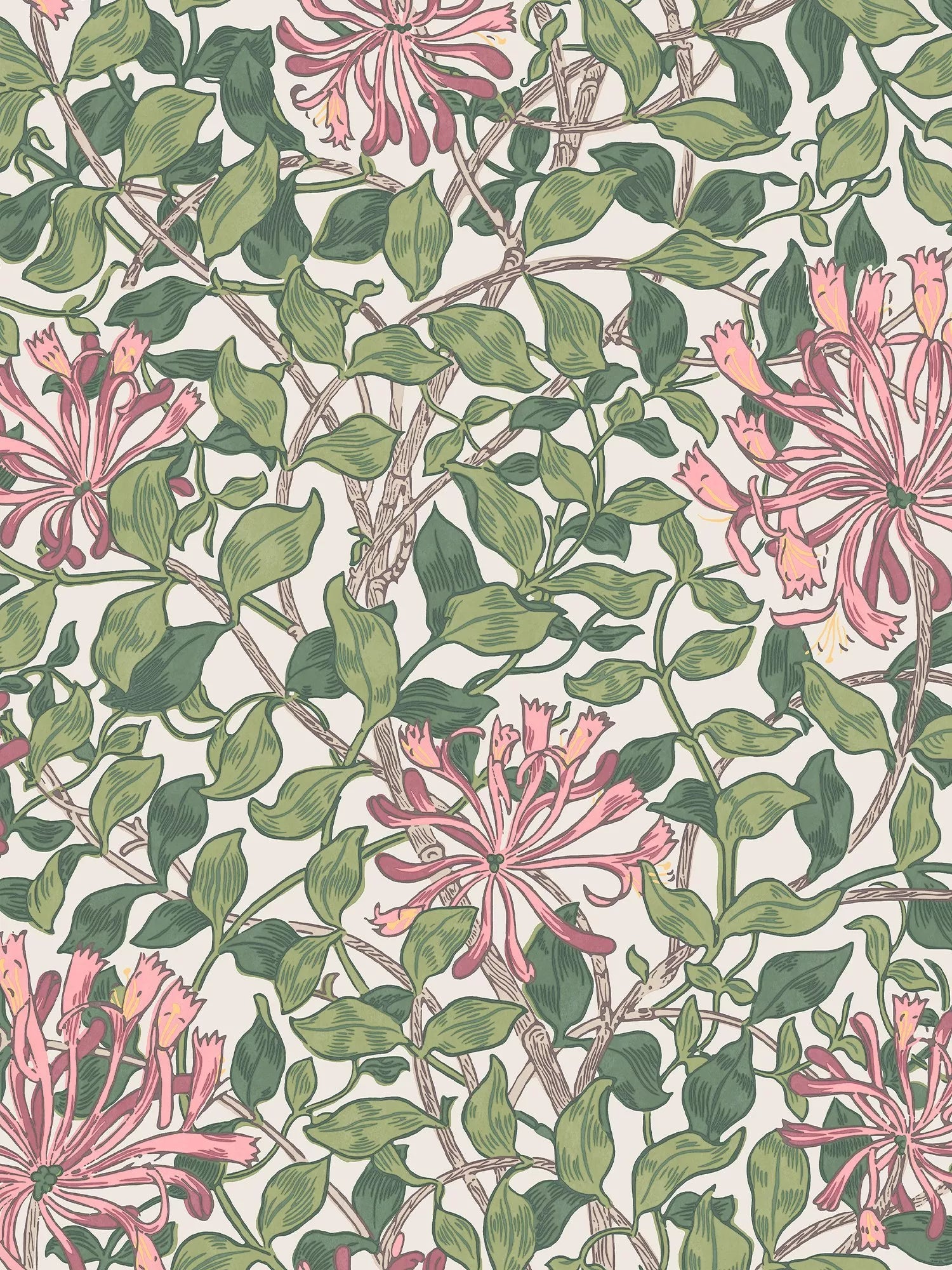 William Morris At Home Honeysuckle wallpaper (British brand)