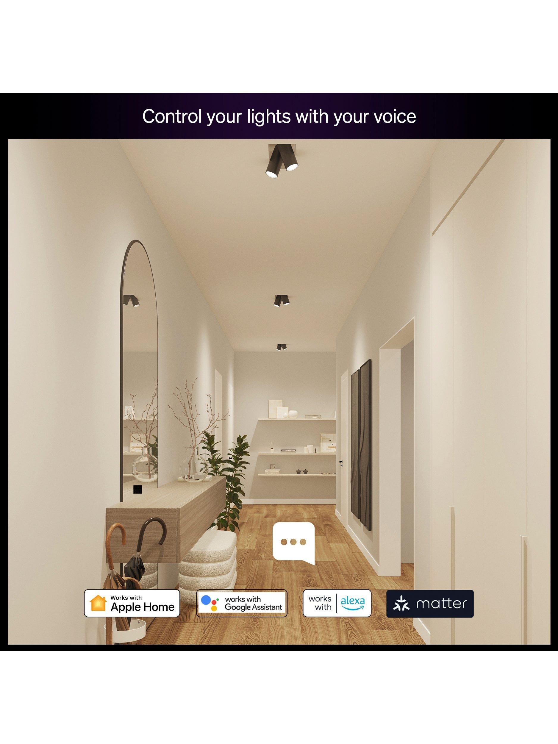 Philips Hue starter kit GU10 bulbs bridge, imported from the UK