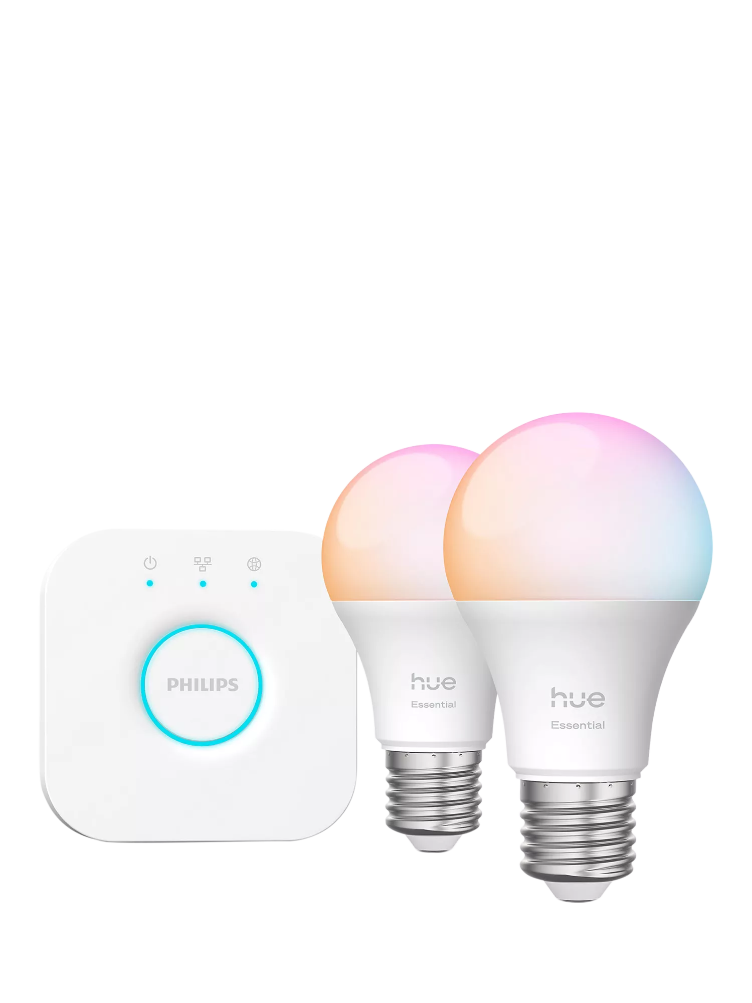 Philips Hue starter kit with two E27 bulbs - British product