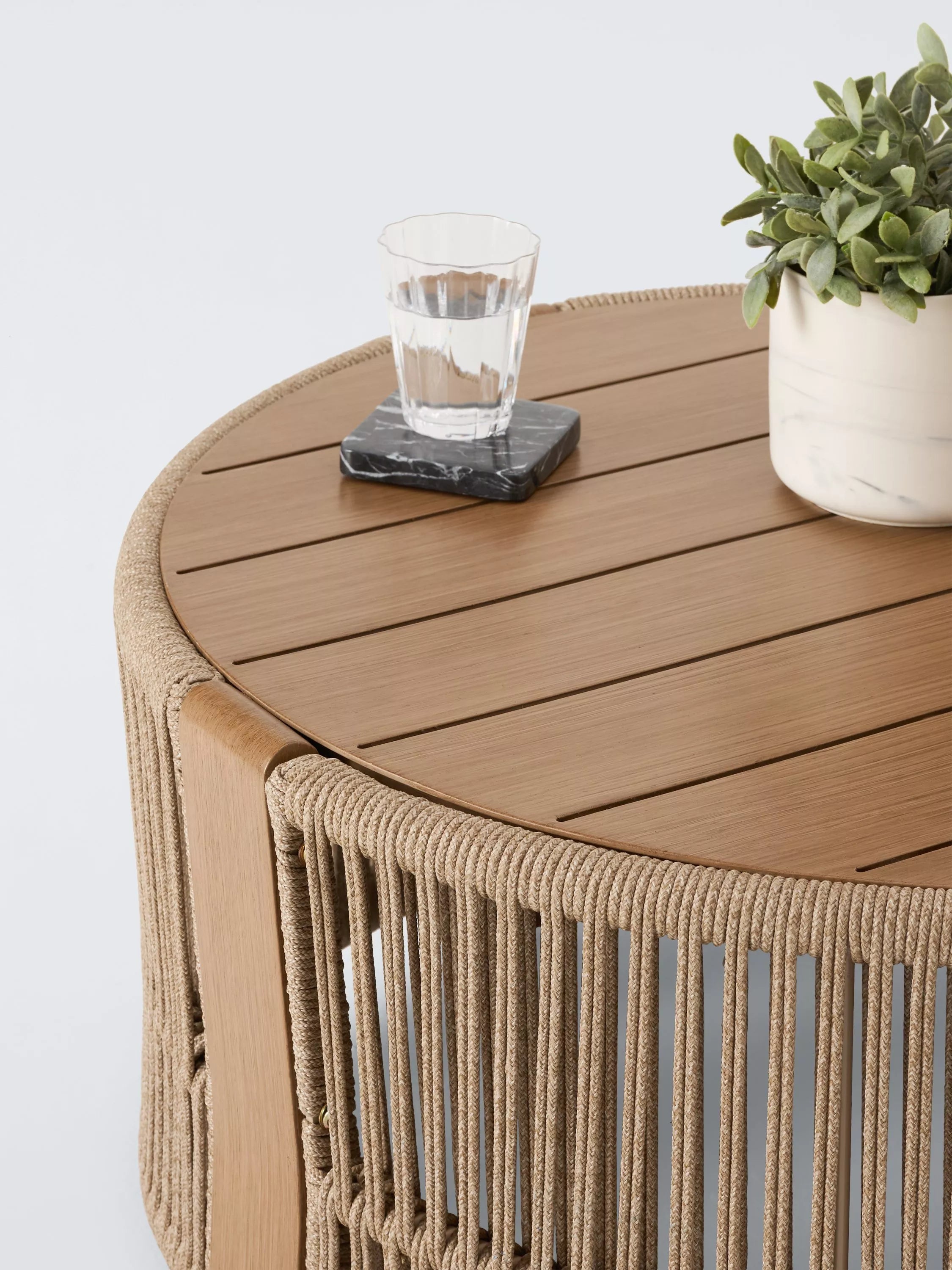 John Lewis Cord round garden coffee table 80cm - British product