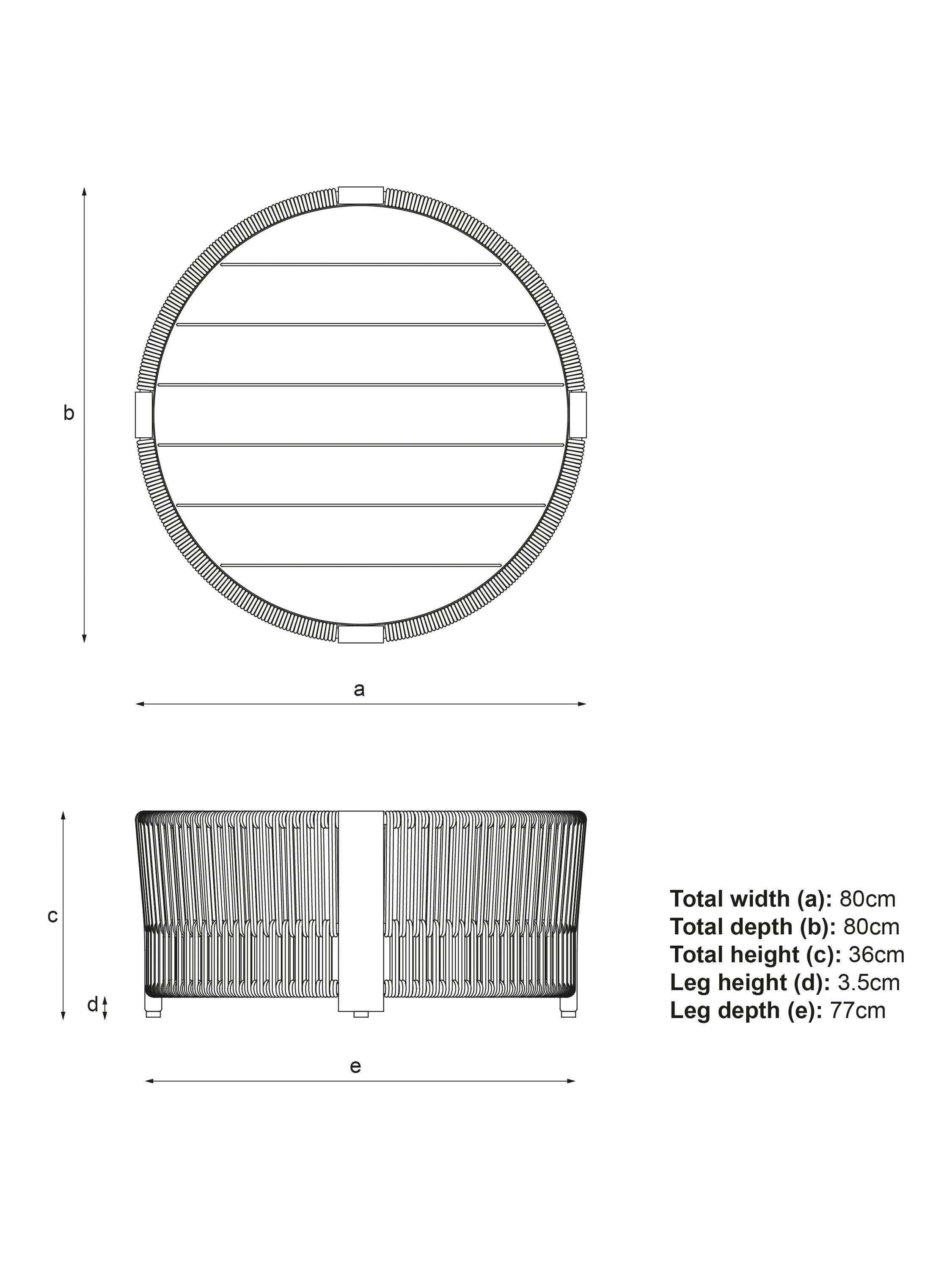 John Lewis Cord round garden coffee table 80cm - British product