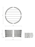 John Lewis Cord round garden coffee table 80cm - British product