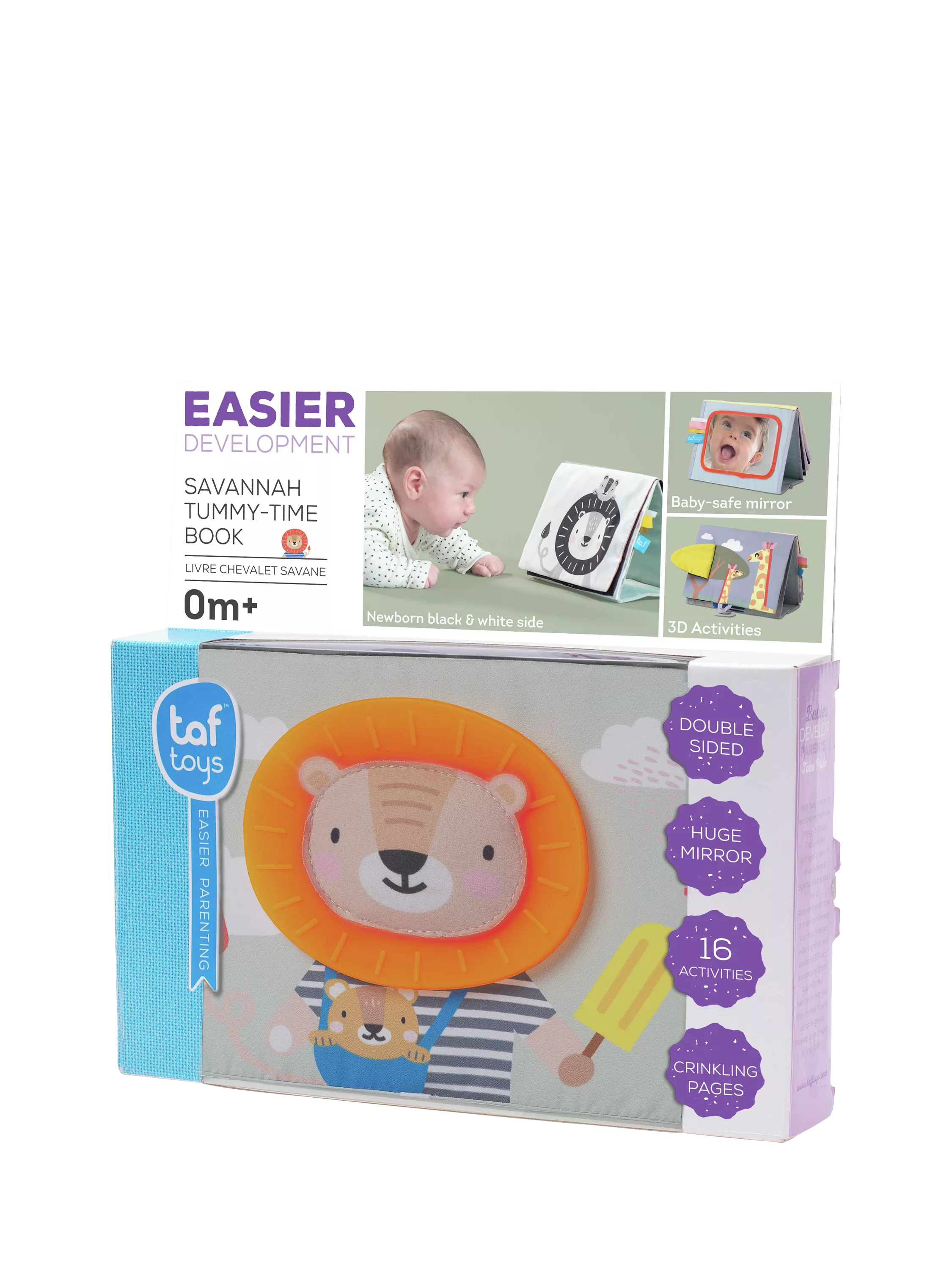 Taf Toys Savannah tummy time book, imported from the UK
