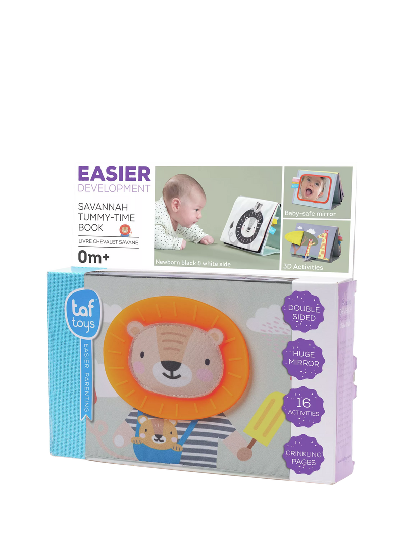 Taf Toys Savannah tummy time book, imported from the UK