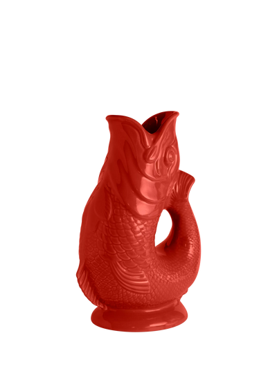 John Lewis Wade Pottery Fish Jug, Red, 1.2L- Buy online at McGrocer