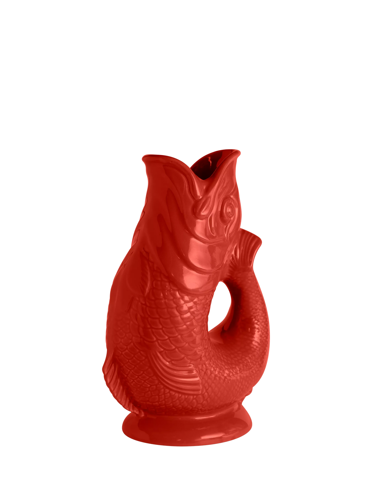 Wade Pottery fish earthenware jug 1.2L red (British brand)