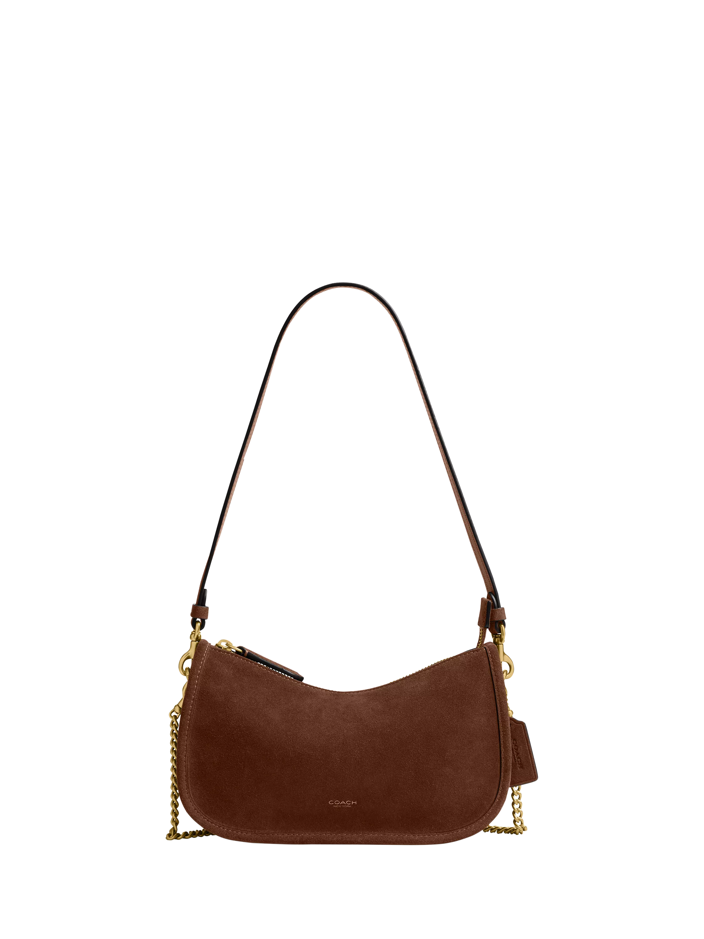 Coach warm brown suede shoulder bag (British brand)