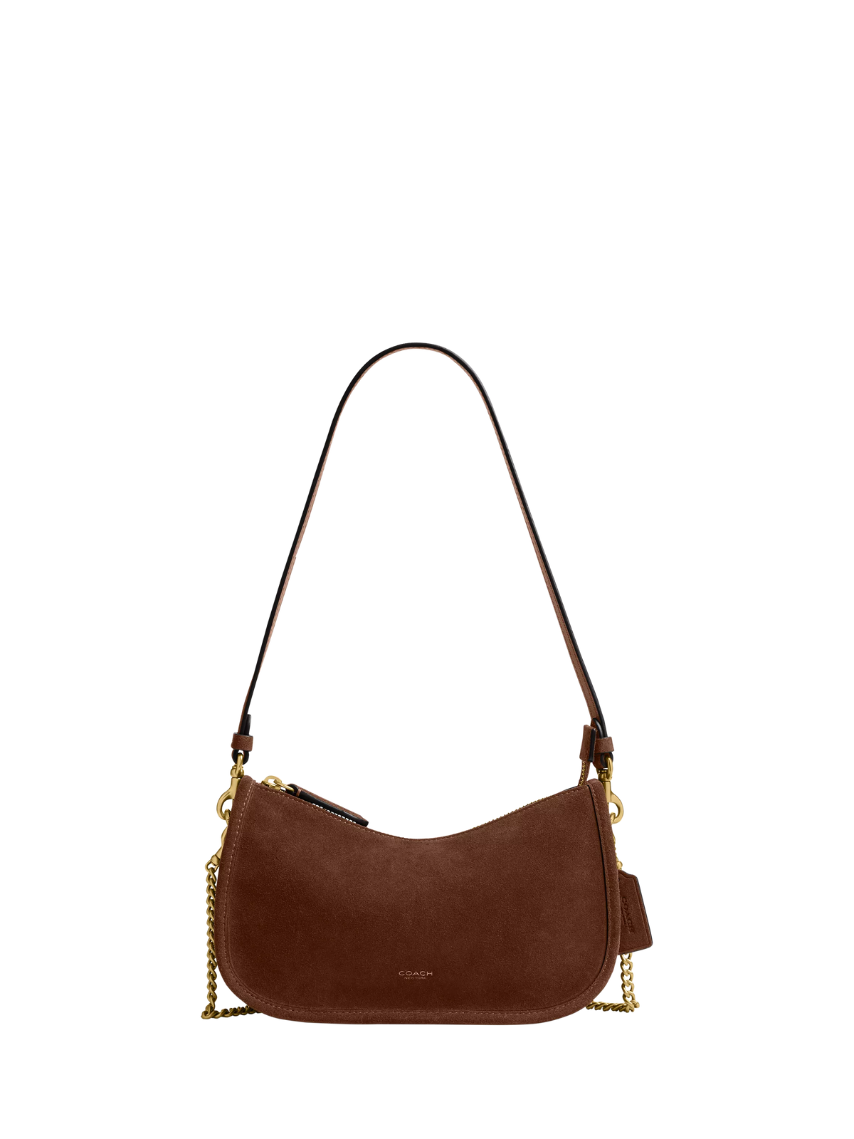 Coach warm brown suede shoulder bag (British brand)