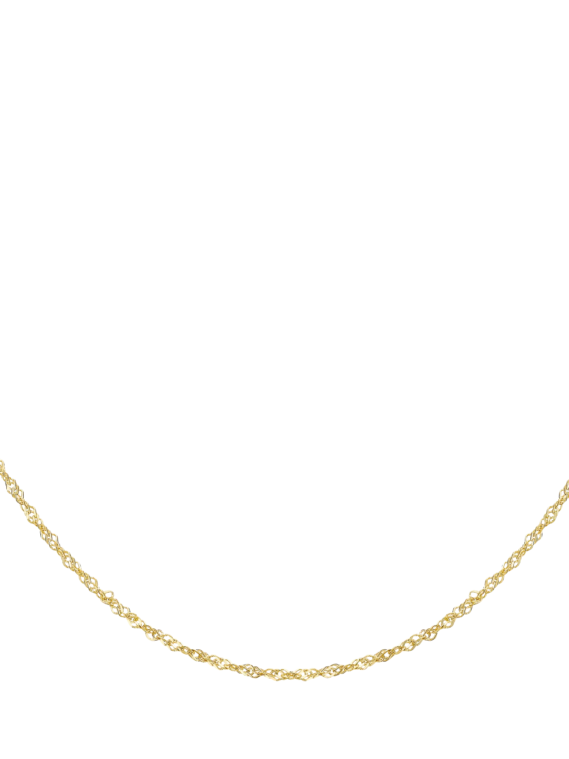IBB 9ct yellow gold diamond cut twist curb chain 46cm (British brand)