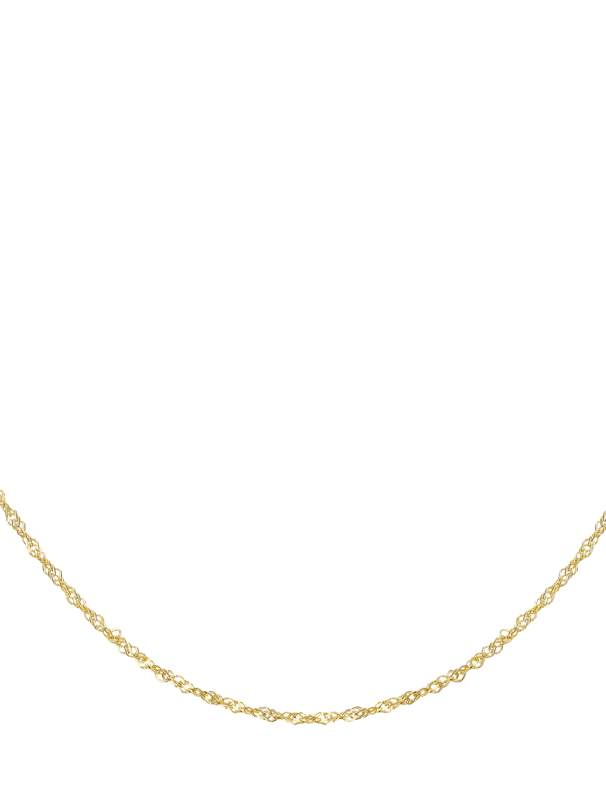 IBB 9ct yellow gold diamond cut twist curb chain 46cm (British brand)
