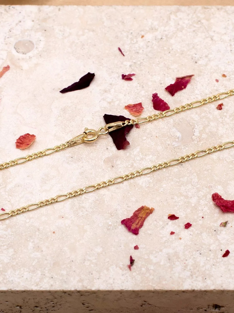 IBB 9ct yellow gold Figaro chain necklace - British product