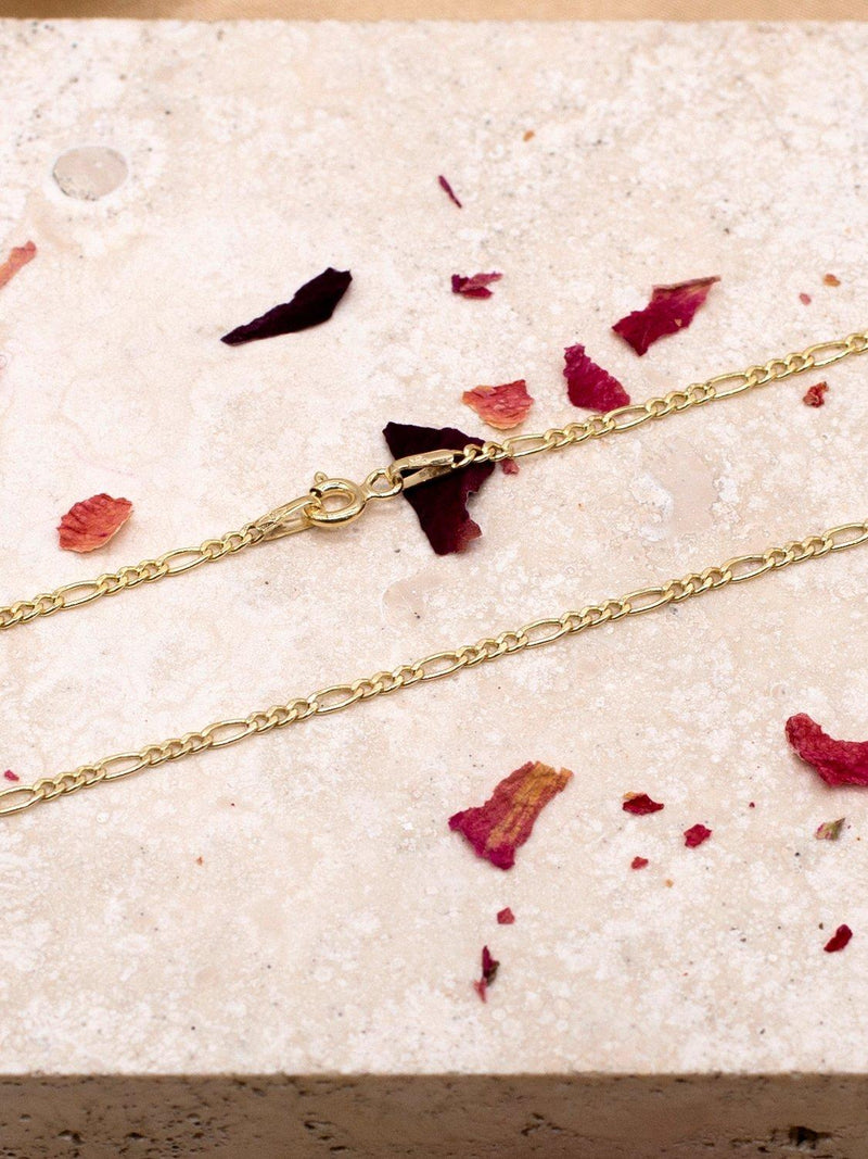 IBB 9ct yellow gold Figaro chain necklace - British product